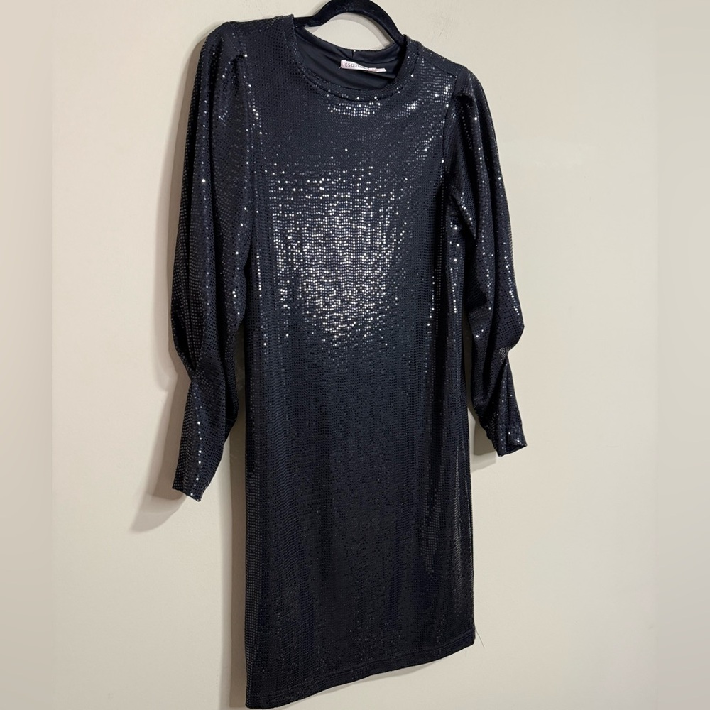 Elegant Black Sequin Dress
